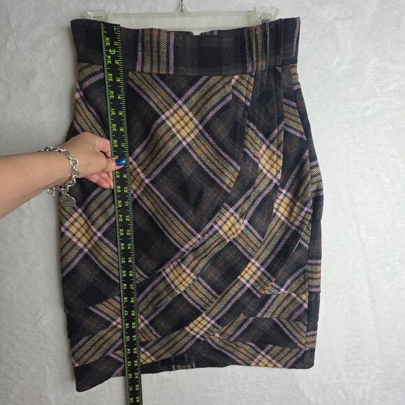 Plenty By Tracy Reese sz4 Unique Plaid layers wool skirts Fall Old money British - Picture 5 of 14